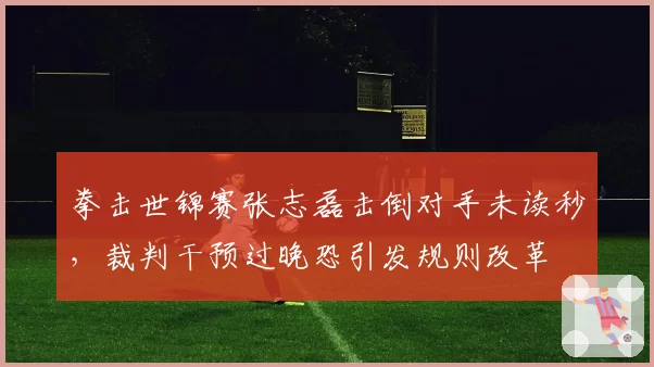 拳击世锦赛张志磊击倒对手未读秒，裁判干预过晚恐引发规则改革